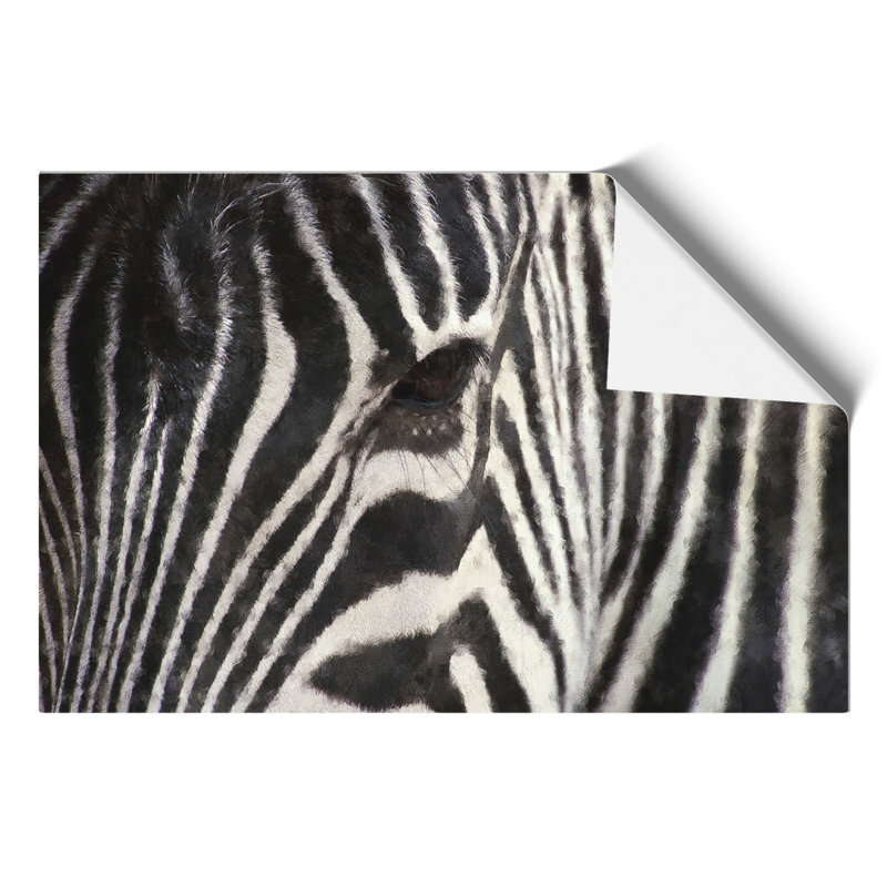 Zebra Painting - Frameless Print, 21cm H x 30cm W x 0.1cm D