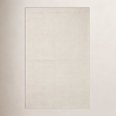 Albie Ivory Hand-Tufted Wool Oriental Rug