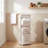 3- Tier Plastic Rolling Laundry Basket With Handles,  Modern Home Organizer Storage Rack