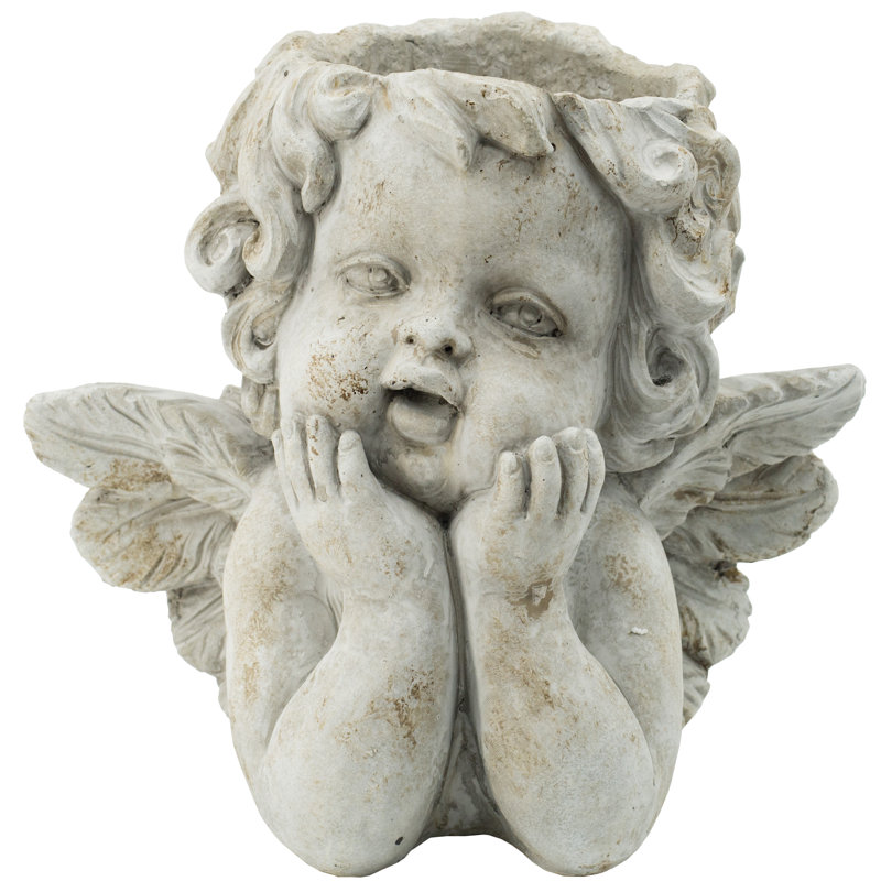 Gunderson Statue Planter, 9.5" H x 10.6" W x 7.3" D