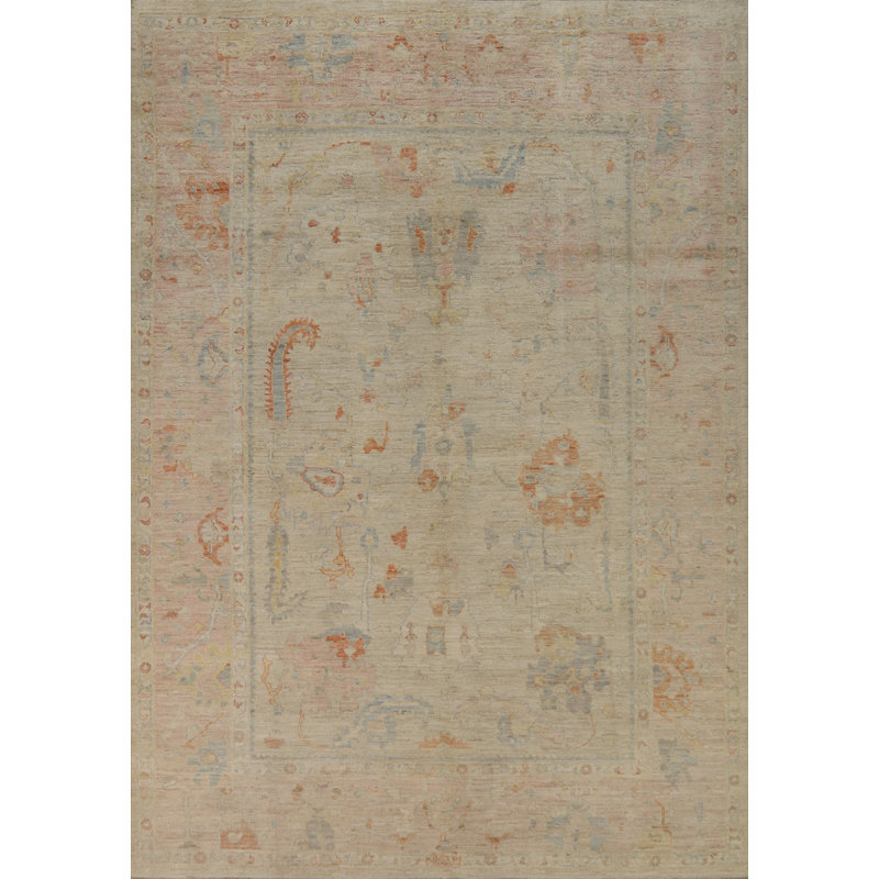 Vegetable Dye Oushak Turkish Area Rug 7x10