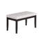 Ensemble de salle à manger 5 pièces avec chaises et banc en blanc-1131658497