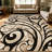1PC Vintage Swirl Carved Wood Pattern area rugs for Living Room, Soft and Comfortable, Suitable for all seasons, easy-to-maintain, machine washable Indoor floor mat, Under Table Farmhouse suitable for dining room, bedroom, entryway, kitchen, patio,-1664314060