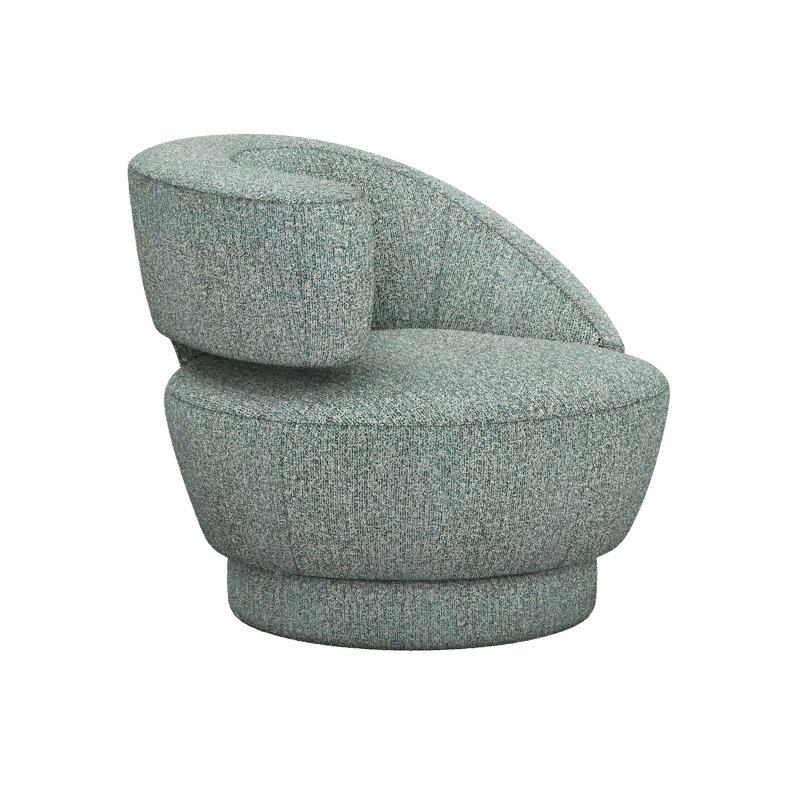 Arabella Swivel Lounge Chair, Pool Rayon/Viscose