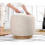 Repose-pieds pouf confortable, beige, 16,5 po x 17,7 po | 50% coton / 50% tissu de lin, éponge orthopédique de 2,4 pouces d'épaisseur | Pieds en bois robustes, idéaux pour le décor du salon et de la chambre à coucher, élégants et fonctionnels-2138950374