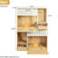 Modern 2 In 1 Cat Furniture, Litter Box Enclosure Side Table In Natural Color, Space Design, , Multi-Functional Use, Good Ventilation, Two Setup Table, Compact Design For Limited Space, Materials,