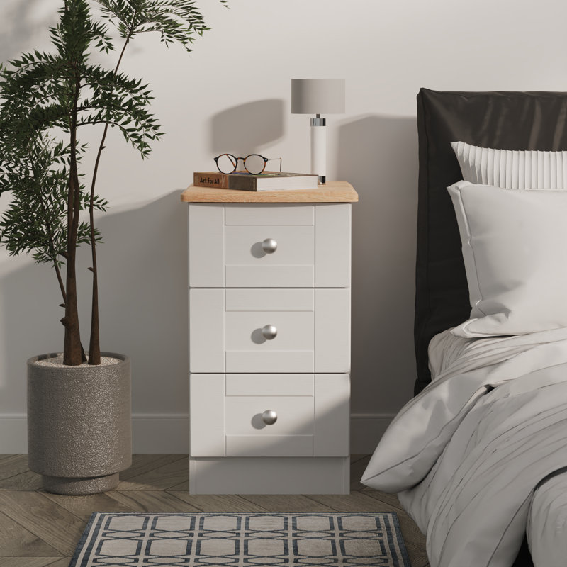 Ondrasek 40cm W Manufactured Wood Bedside Table, Grey