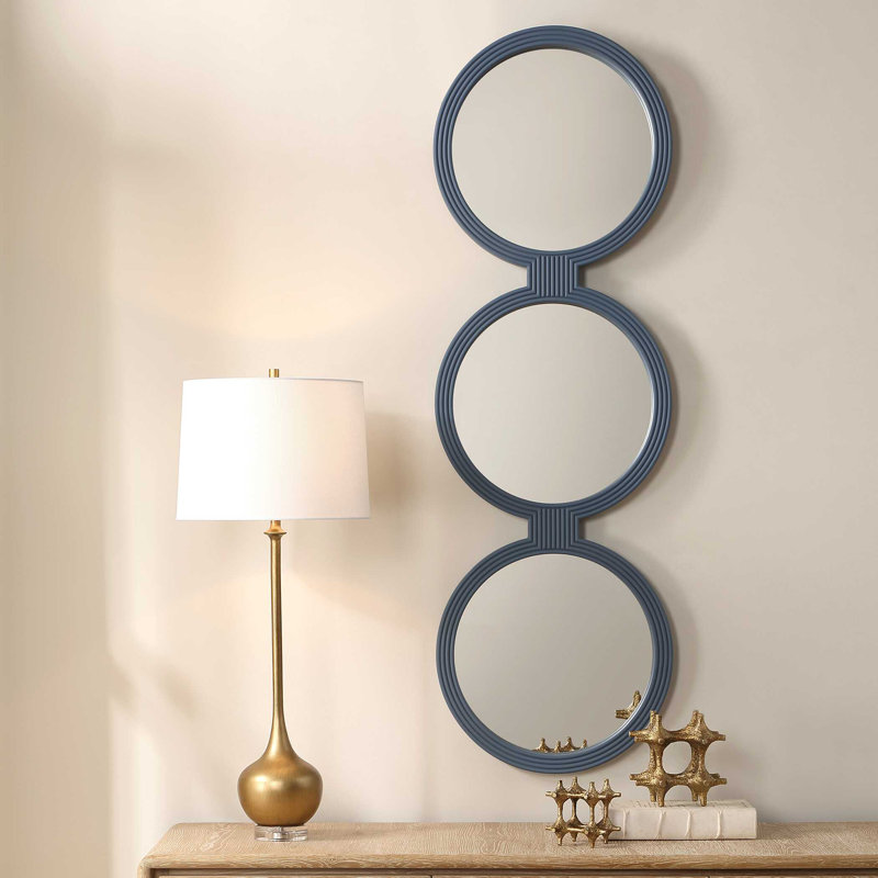 Uttermost Going In Circles Blue Gray Mirror