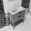 Meuble-lavabo flottant 30 po avec lavabo, porte à fermeture en douceur, lavabo en céramique, contreplaqué