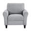 Chaise en tissu texturé couleur sable, aspect, fabrication en bois massif, rembourrage en mousse avec ressorts ensachés, chaise de salon moderne en tissu de couleur et structure en contreplaqué, coussin de siège attaché-2049618970