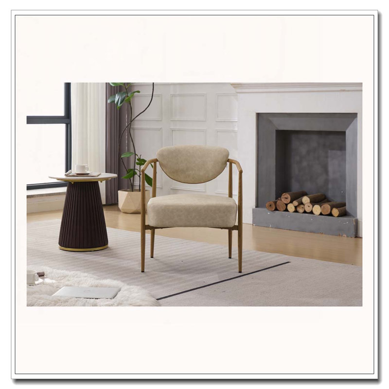 Dining Room Chair, Living Room Chair, Bedroom Chair, Woven Fabric With Foam Back And Seat,Soft And Comfortable Seating, Metal Frame With Water Transfer Pringting