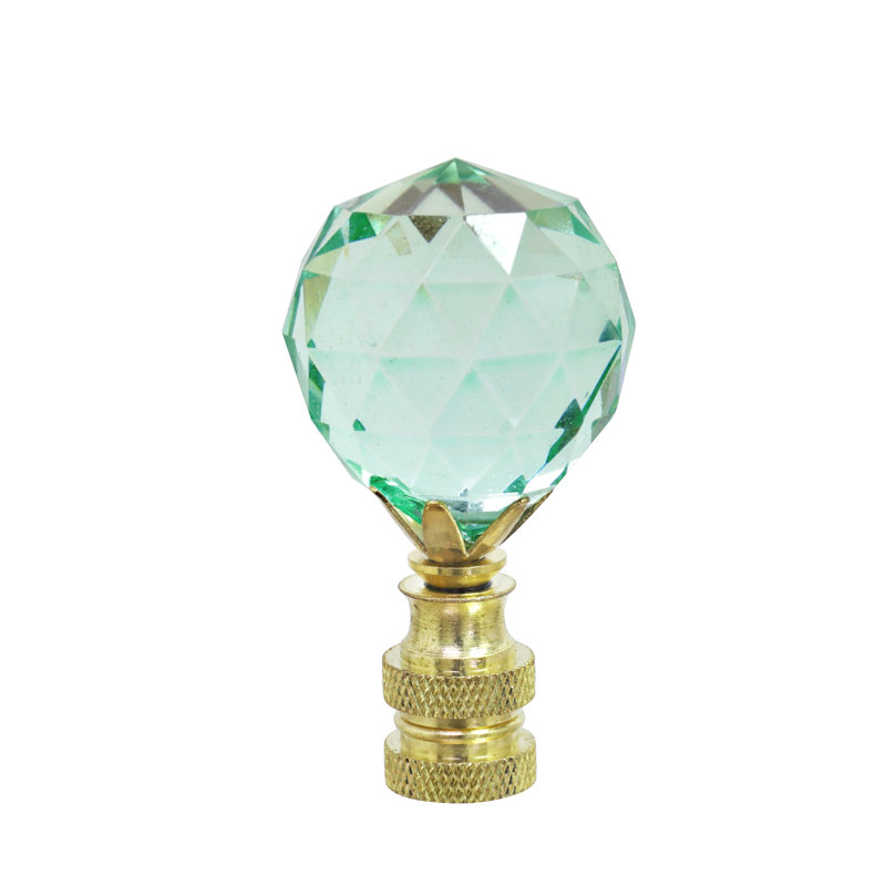 Fleuron ambre à facettes en cristal, Bleu clair