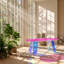 Table basse ovale irisée en acrylique l 39,37 po x P 23,23 po VEVOR