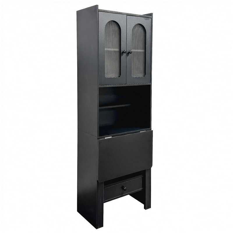 Table d'écriture pliable, armoire de bureau avec tablette et tiroir pour poste de travail multifonctionnel