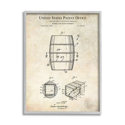 Conception de brevet de whisky vieilli en baril de liqueur