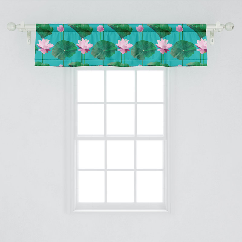 Ensemble de 2 cantonnières bleues et roses Ambesonne 54 po x 12 po