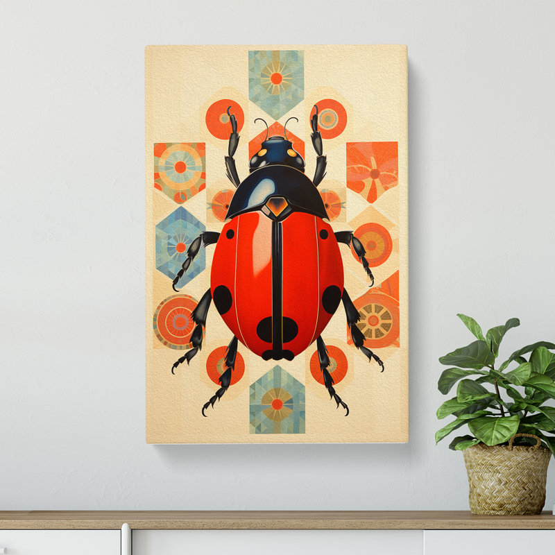 Ladybird Geometric - No Frame Print, 60cm H x 40cm W x 3cm D