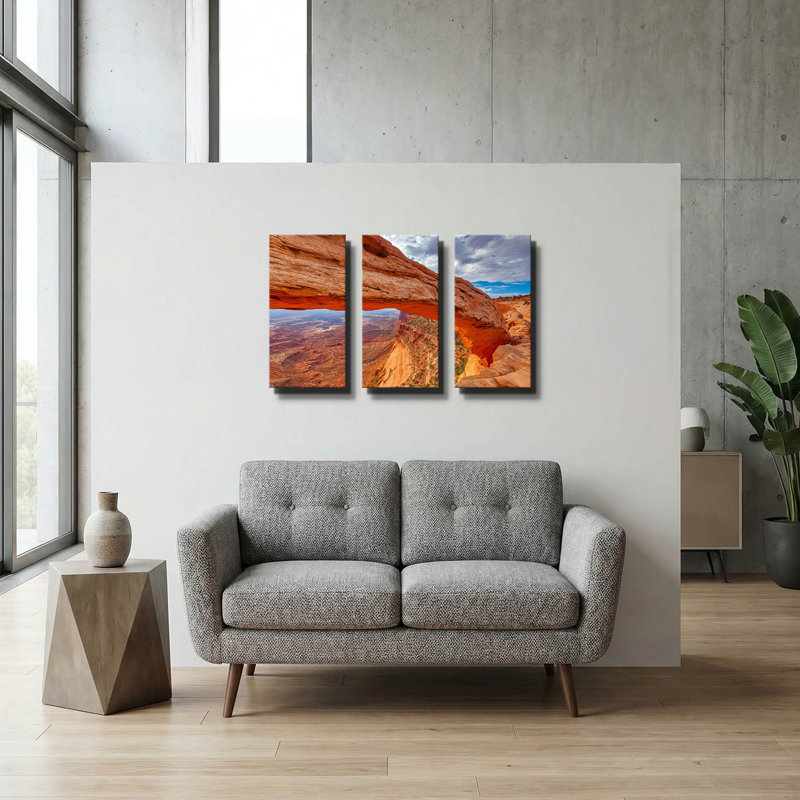 « Mesa », triptyque mural de Darren White, 91,4 cm x 61 cm, 78 po x 34 po