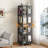 New Style Rotating 4 All Book Rack, 360 Wheels, Large Size, And Spacious, Black Finish, Family With Rounded Edges Bookshelf Spacious Shelves, Easy Assembly, Arc Corners-126094319