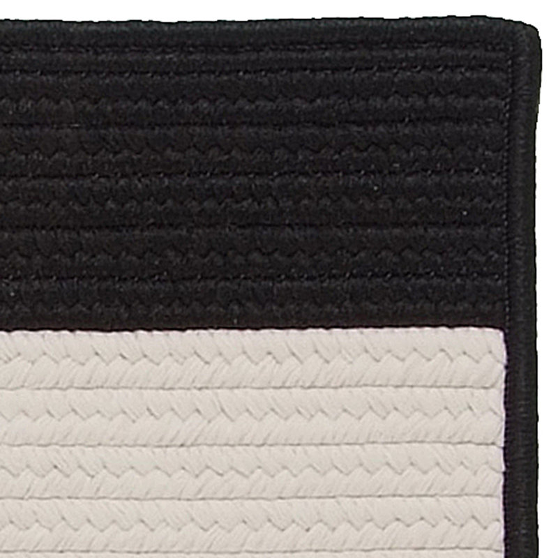 Tapis de porte intérieur / extérieur, L 18 po x L 30 po, Noir / blanc cassé
