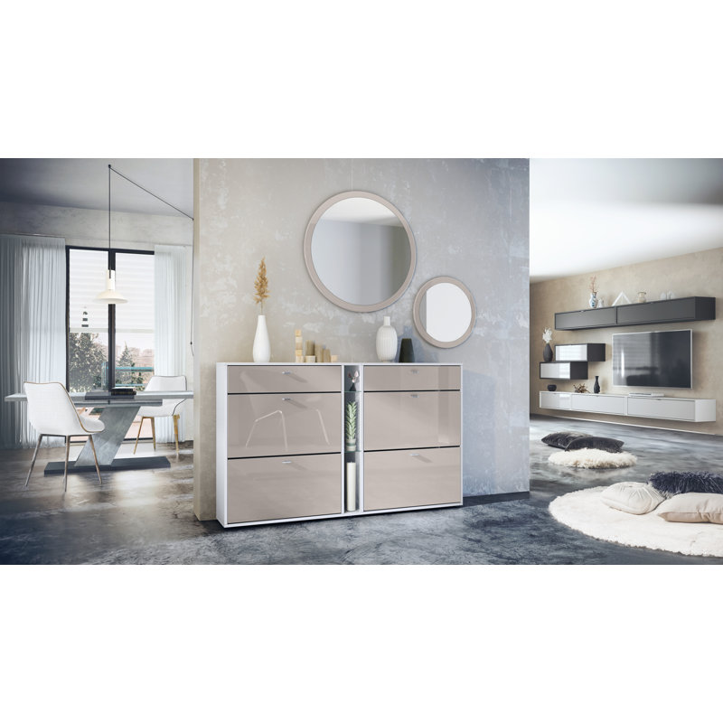 Rodrique Hall Tree 28cm Wide, Matt white/Sand gray