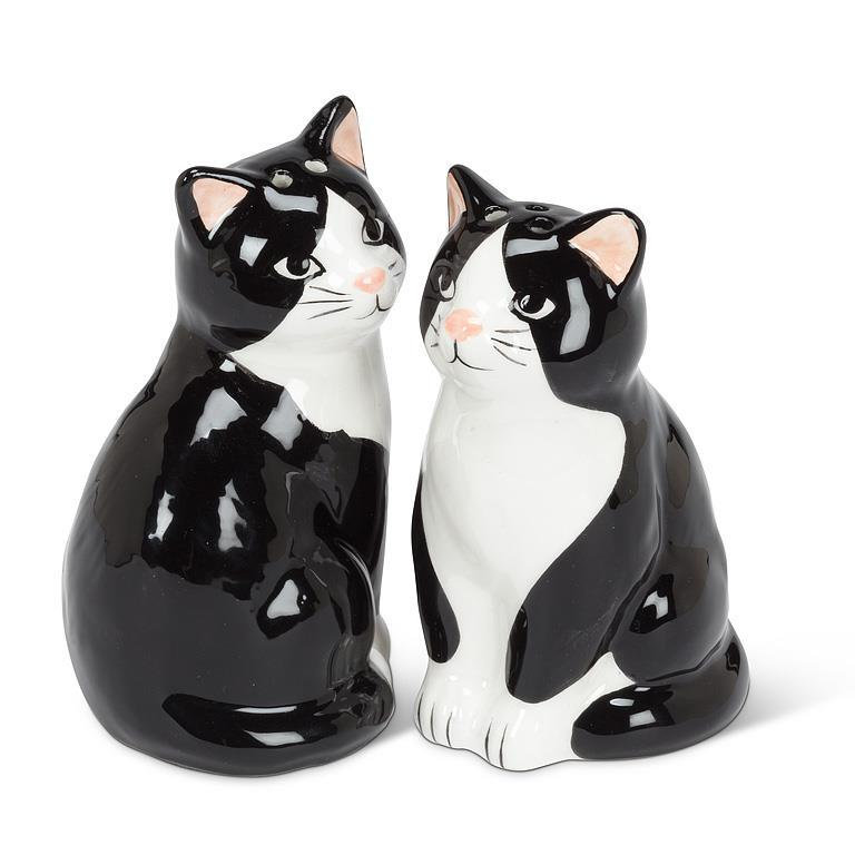 Salière et poivrière chats assis