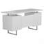 Bureau d'ordinateur à 2 tiroirs Jensen avec pieds en métal durables et beaucoup de rangement pour les espaces de travail modernes