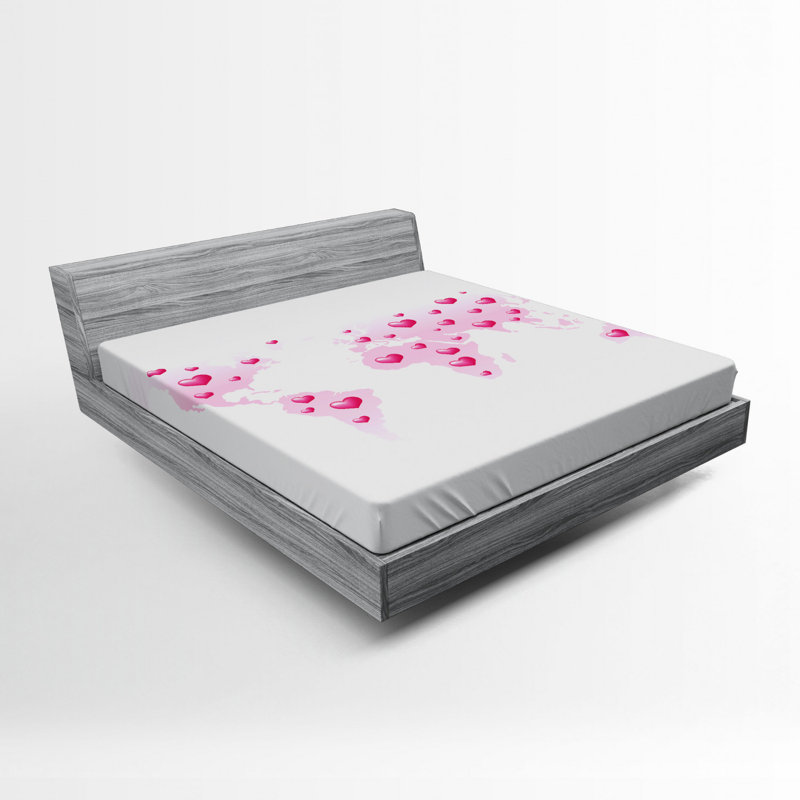 Microfiber Patterned Fitted Sheet, Full/Double Fitted Sheet