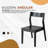 Morven Dining Chair Set of 2, A Solid Wood Windsor Kitchen Chair with Angular Back & curved Design, Reinforced Hardwood Frame, Ebony Black Finish.-664416985