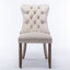 Ensemble de chaises de salle à manger rembourrées en bois massif haut de gamme avec garniture cloutée et dossier haut ergonomique.-984066656-984066662