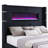 Judah Wingback Bed with Flame Visualizer