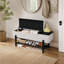 Banc de rangement rembourré Farmhouse avec compartiment caché, banc d'entrée moderne pour le salon et les couloirs
