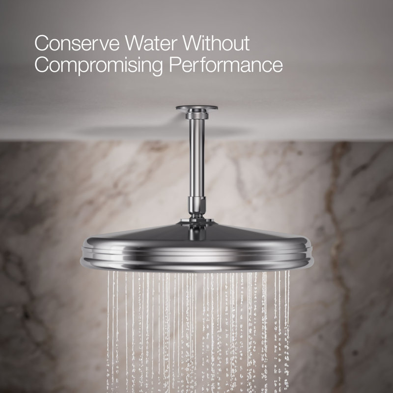 Rain Fixed Shower Head, Polished Chrome