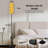  68.5" Standing Floor Lamp bee cartoons heart line yellow Dimmable Metal Pole Lamp with Linen Lampshade LED Bulb Included
