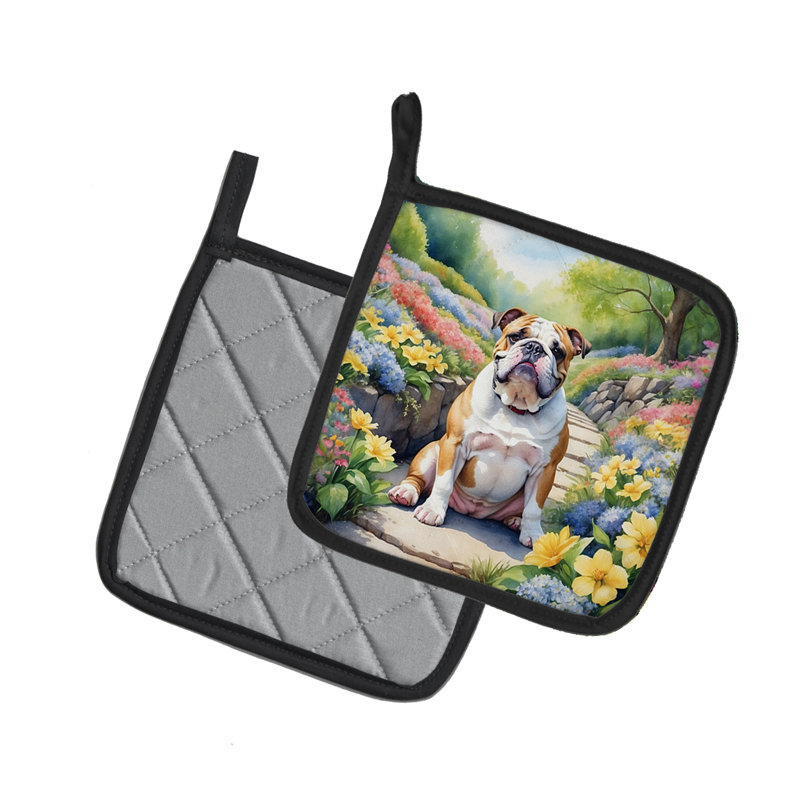 Caroline's Treasures Floral Polyester Potholder Set