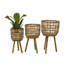 Ensemble de pots à fleurs en bambou 3 pièces Vernita
