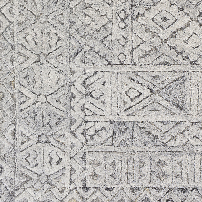 Tapis gris touffeté à la main Southwestern, Rectangle 2 pi x 3 pi