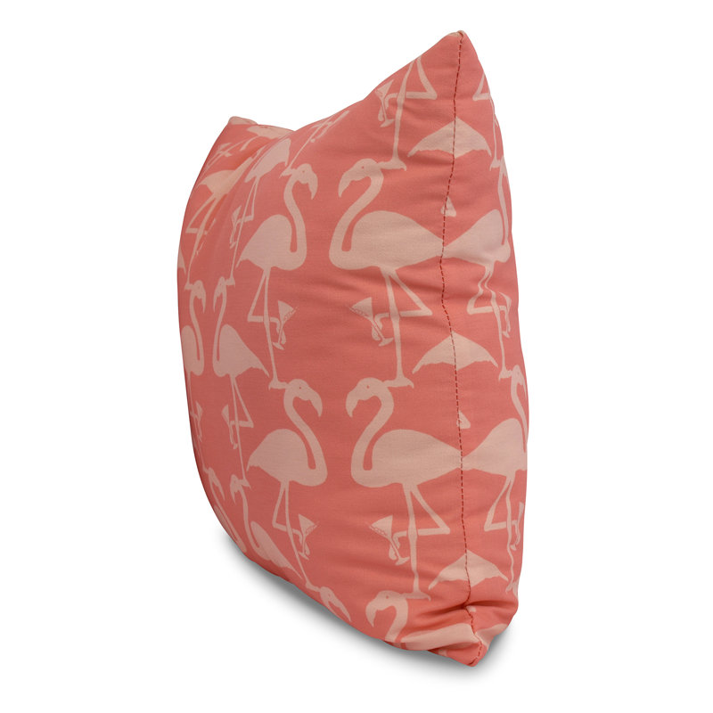 Housse et insert de coussin carré Palm Beach Flamingo, Orange, 18 po x 18 po