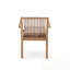 Ensemble de meubles de patio 5 pièces avec table en bois et 4 chaises rembourrées robustes-131993361
