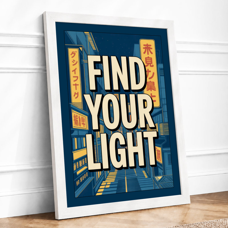 Find Your Light Modern - Print, A4 - 29.7 x 21.0 cm, White