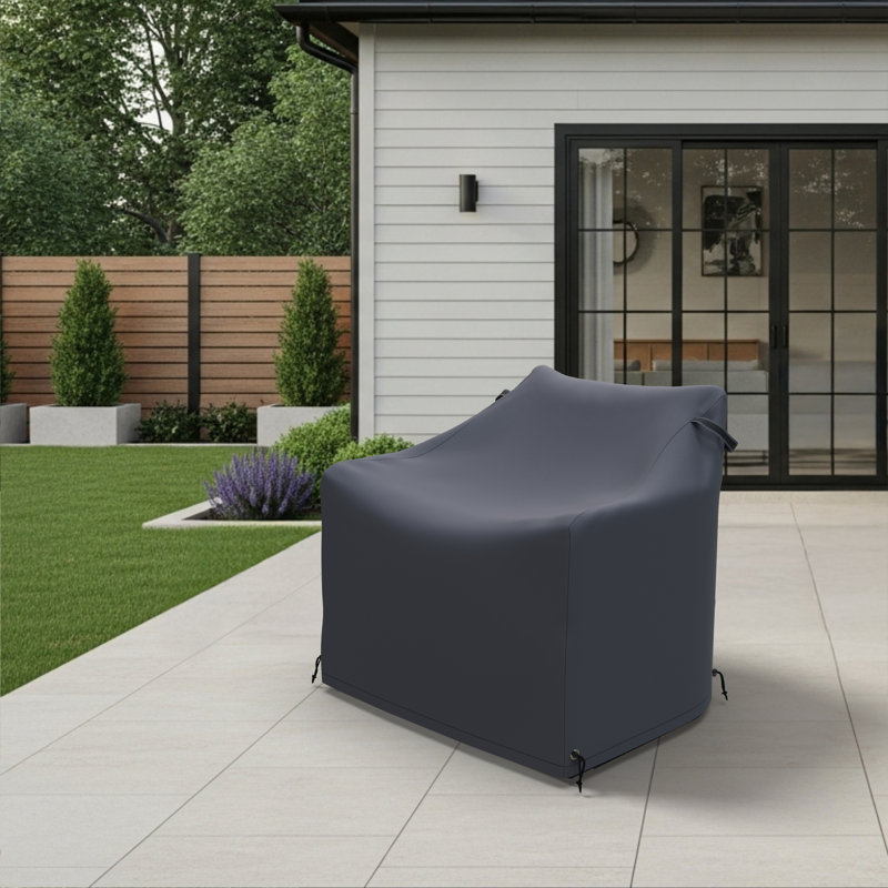 Kielah Woven Rope Outdoor Swivel Sofa Chair Patio Cover