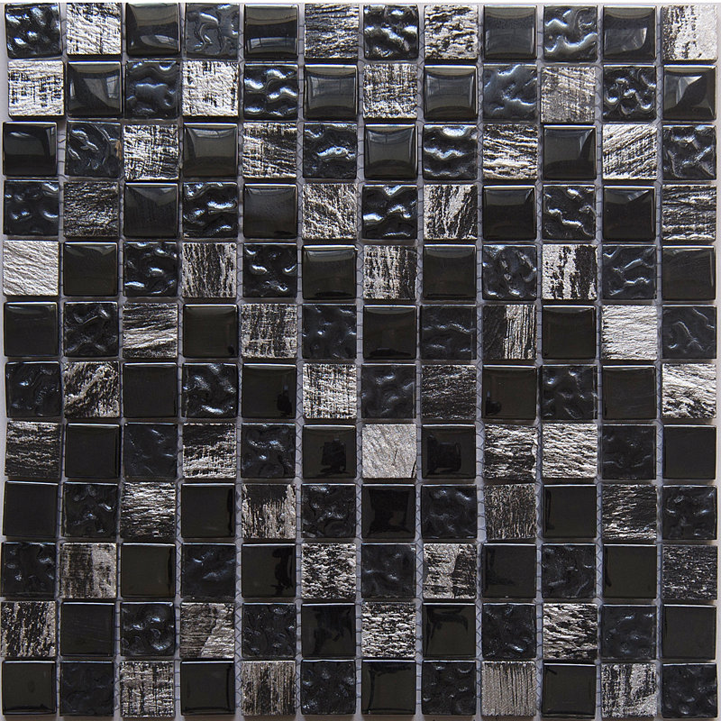 Carreau de mosaïque pour mur et plancher en métal / verre 1 "x 1" Astro