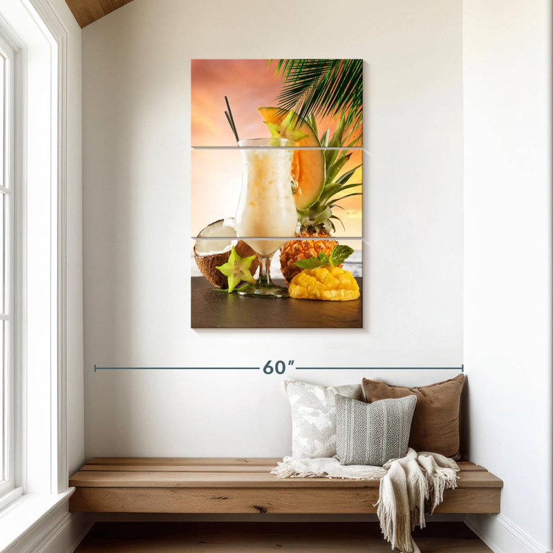 Yarlin cocktail près de la plage, H 45 po x l 28 po