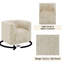 Fauteuil pivotant beige à 360 degrés, rembourrage en mousse ferme, conception élégante pour une chaise d'appoint tendance, fabrication complète, housse en lin