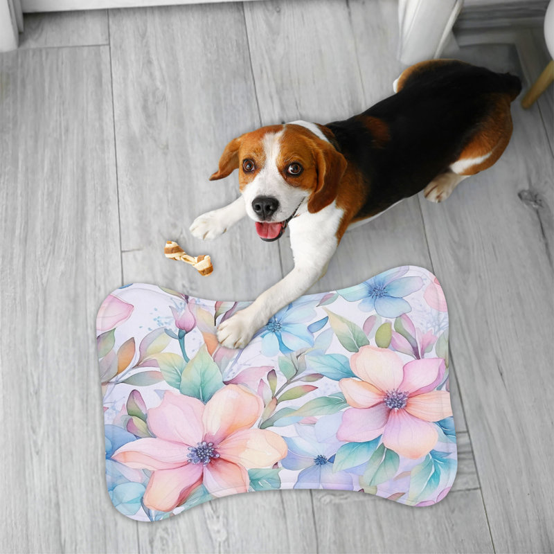 Watercolor Blooms - Tapis d'alimentation en os 1 pièce