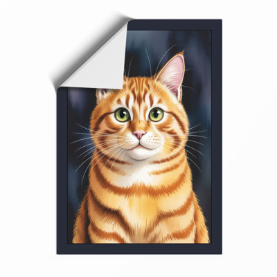 Alert Tabby Modern - Framed Print