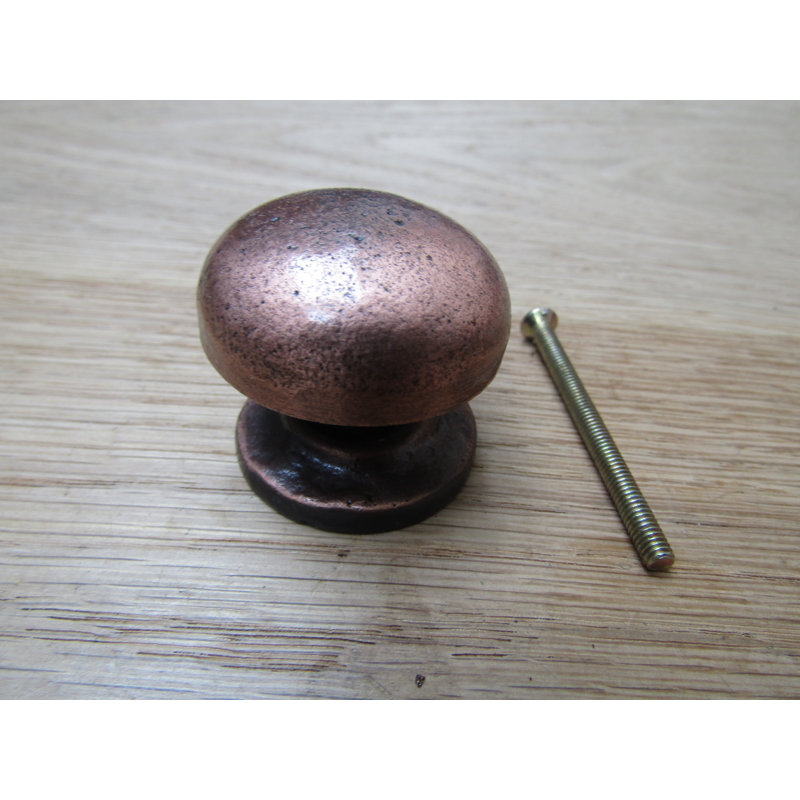Clem 40mm Diameter Mushroom Knob, Antique Copper