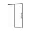 Porte de douche semi-moderne en verre trempé de 6 mm, quincaillerie en acier inoxydable noir mat, largeur réglable, réversible à gauche ou à droite, technologie Splash, coulissement lisse pour la salle de bain en acier épais, largeur à partir de