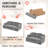 Two-seater Pure Sponge Compression Sofa with Cup Holders and Throw Pillows-611128995-611129004