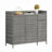 Outdoor Grill Cart PE Wicker Bar Cart and Cabinet with Storage-111633349
